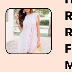 Pink lily romper dress